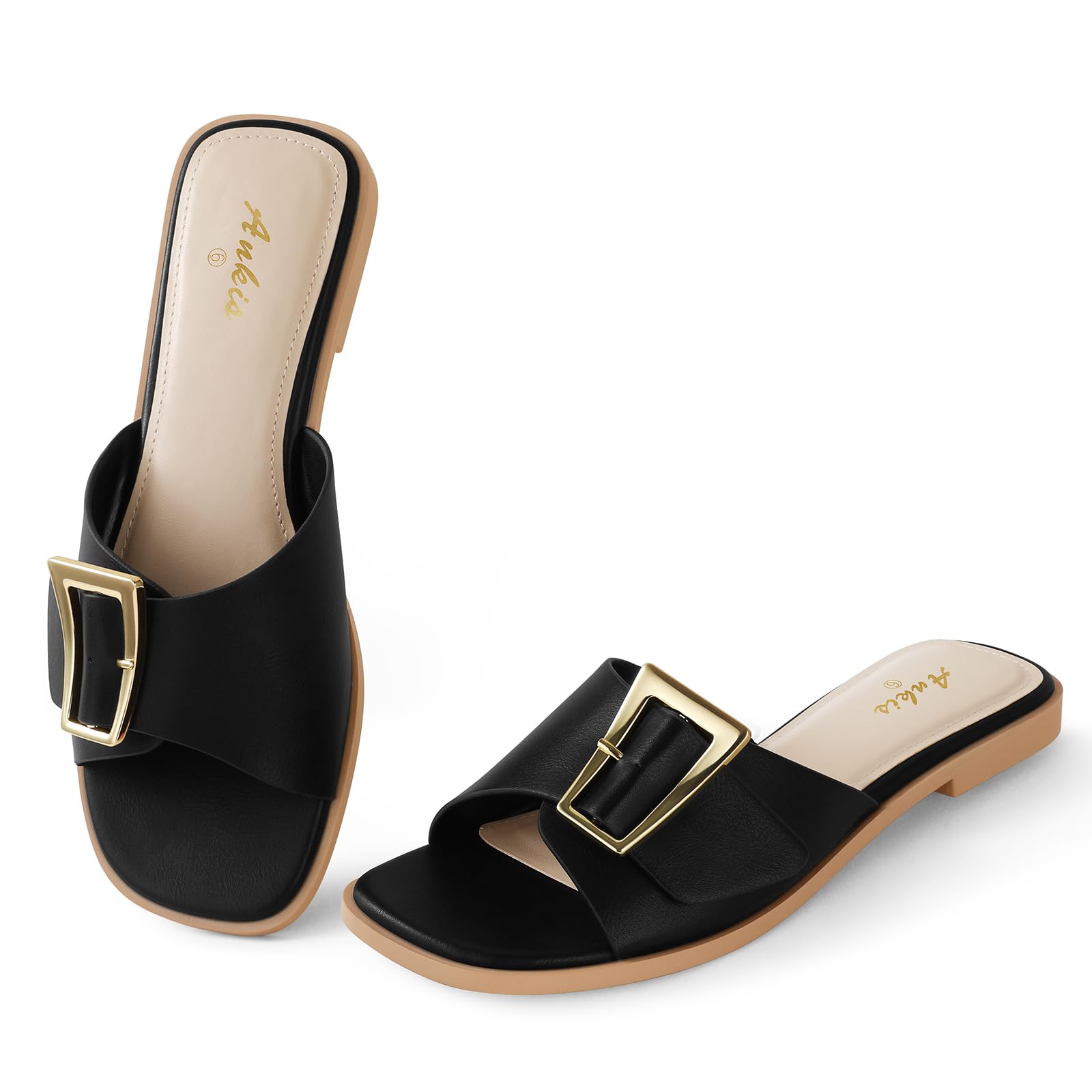 Ankis Women's Comfortable Flat Sandals for Dressy Summer
| Ankis Black White Brown Women's Slide Sandals
| Ankis Comfor