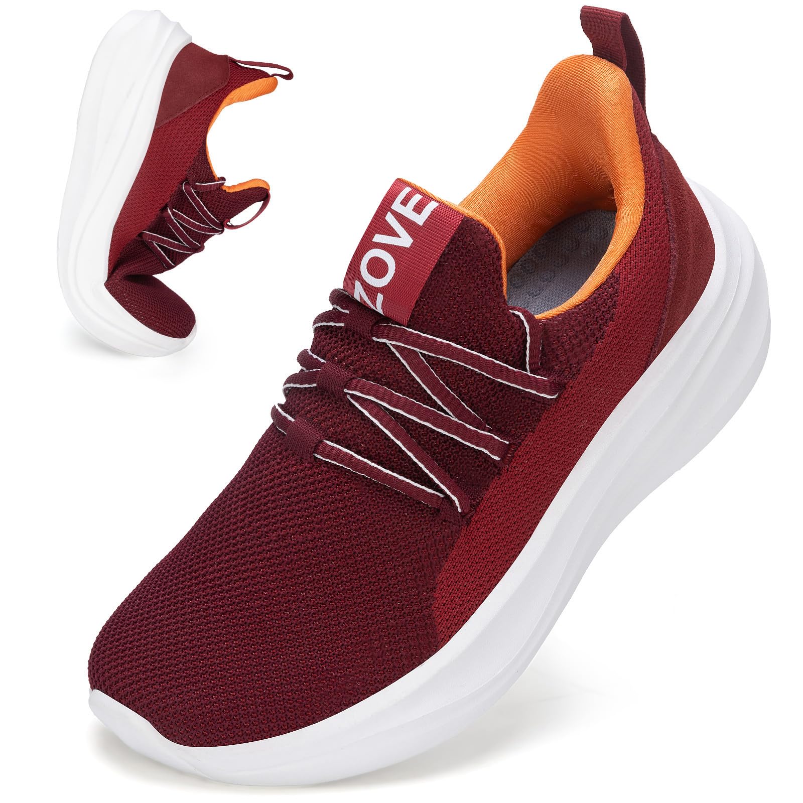 ZOVE Arch Support Wide Toe Box Women's Tennis Running Shoes for Walking and Athletic Activities Wide Width